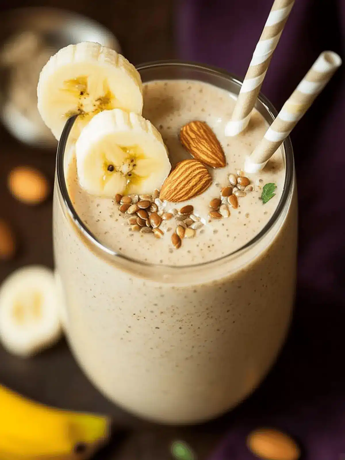 Energize Busy Mornings: Your 5-Minute Banana Almond Flax Smoothie